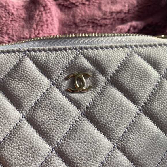 chanel quilted mini o case lilac caviar silver hardware 21k - Picture 5 of 8